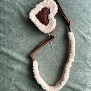 DR. MARTENS Woman Shoulder bag Brown Heart shape fur casual authentic Cute